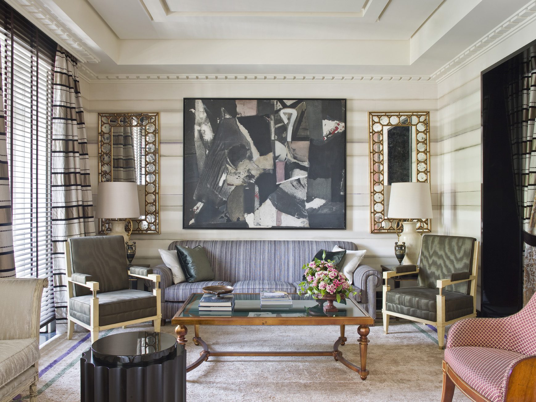 salón, living room, sophisticated, interior design, decoración, pintura Darío Villalba